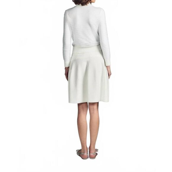 NEW ALEEZA PARIS ashley bow shear knit top in ivory - Picture 2 of 3